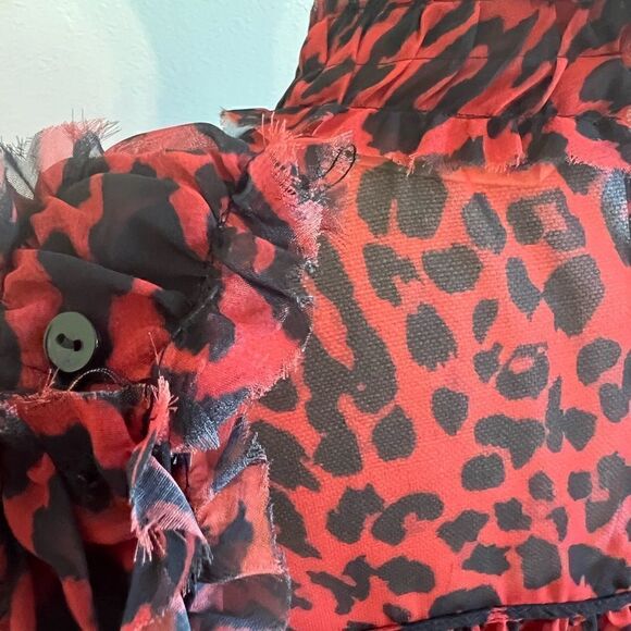 Zara Animal Print Sheer Top. Size M NWOT - Picture 5 of 5